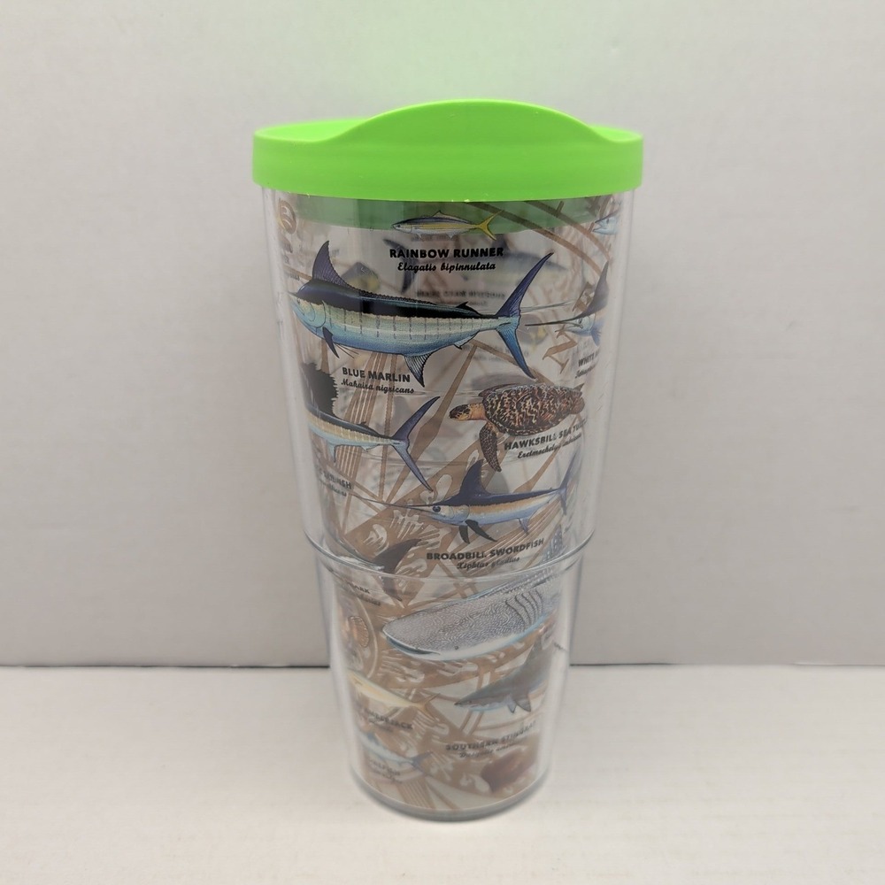 Tervis Guy Harvey Ocean‎ Foundation Tumbler Cup Nautical 24oz Made in USA